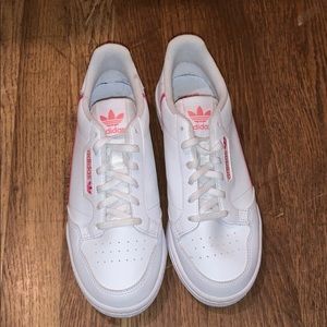 Adidas White and Pink Shoes (Size 6)